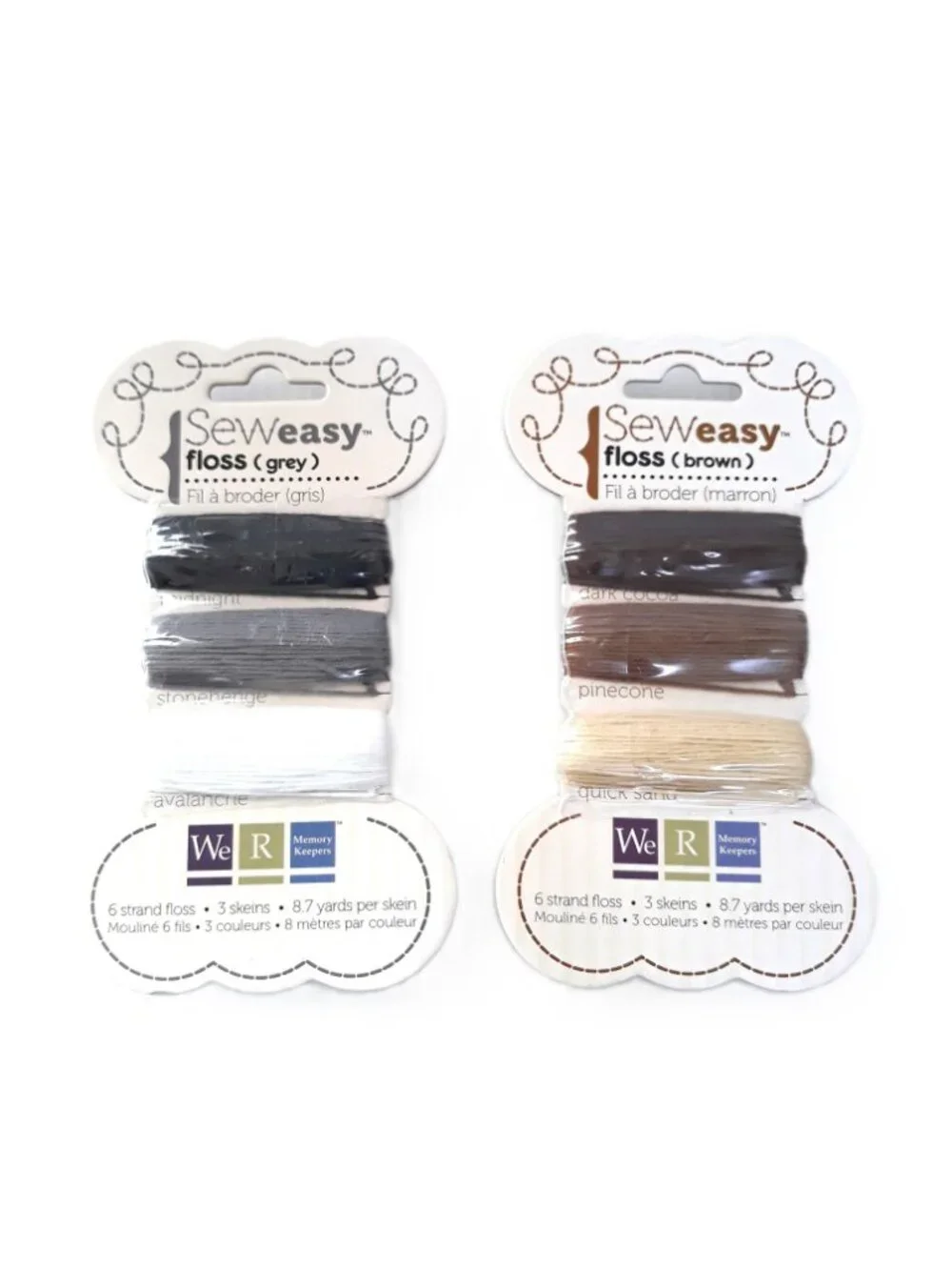 We R Memory Keepers Bundle Embroidery Floss (10 pks), Stitch Piercers & Foam Mat